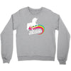 totally straight funny rainbow unicorn gay pride novelty fashion Crewneck Sweatshirt