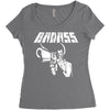 bad ass Women's Triblend Scoop T-shirt