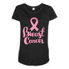 breast cancer pink ribbon Maternity Scoop Neck T-shirt