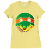 pizza turtle Ladies Fitted T-Shirt