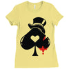 poker hat ace of spades Ladies Fitted T-Shirt
