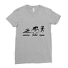 swim bike and run Ladies Fitted T-Shirt