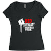 RED PAINBALL Women's Triblend Scoop T-shirt