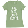 Eat Sleep Bike Repeat Ladies Fitted T-Shirt