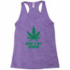 Support Liver Cancer Awareness With A Emerald Cannabis Leaf Racerback Tank