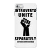 introverts unite separately in your own homes black iPhone 7 Case