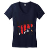 red running hood Women's V-Neck T-Shirt
