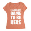 i paused my game to be here Women's Triblend Scoop T-shirt