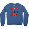 ls lesbian full heart Crewneck Sweatshirt