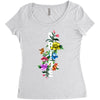 Pride Floral LGBT Colors Women's Triblend Scoop T-shirt
