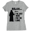 i'm just here for the cake Ladies Fitted T-Shirt