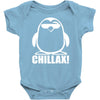 penguin chillax funny new Baby Onesie