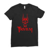 screaming skull Ladies Fitted T-Shirt