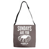 sundays are for football foot ball Adjustable Strap Totes