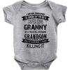 Super Cool Granny Of A Freaking Awesome Grandson Baby Onesie