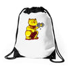 no pain no gain Drawstring Bags