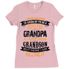 Super Cool Grandpa Of A Freaking Awesome Grandson Ladies Fitted T-Shirt