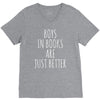 boys in books are just better V-Neck Tee