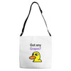 got any grapes Adjustable Strap Totes