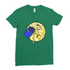time travel to the moon Ladies Fitted T-Shirt