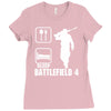 eat sleep battlefield 4, funny Ladies Fitted T-Shirt