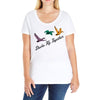 ducks fly together Ladies Curvy T-Shirt