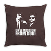 blues brothers inspired on a mission from god funny Throw Pillow
