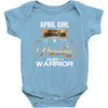 april girl is a perfect combination of princess and warrior Baby Bodysuit
