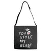 you stole my heart 4 Adjustable Strap Totes