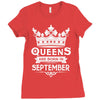 Queens Are Born In September Ladies Fitted T-Shirt