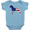 patriotic boxer Baby Bodysuit