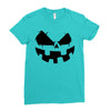 pumpkin face Ladies Fitted T-Shirt