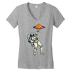 astronaut basketball planet Women's V-Neck T-Shirt