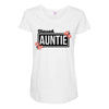blessed aunitie with flower Maternity Scoop Neck T-shirt