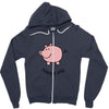 happy pig Zipper Hoodie