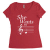 she wants the d black Women's Triblend Scoop T-shirt