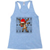 christmas reindeer dabbing Racerback Tank