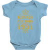 kings are born in 1991 Baby Bodysuit