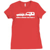 home is where you park it Ladies Fitted T-Shirt