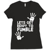 lets get ready to fumble Ladies Fitted T-Shirt