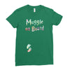 Muggle on Board Watercolor Ladies Fitted T-Shirt