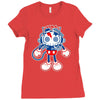 skull bolt Ladies Fitted T-Shirt