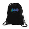 new batman gradient color logo Drawstring Bags