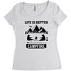 Life Is Better Around The Campfire Women's Triblend Scoop T-shirt