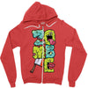 zombie font Zipper Hoodie