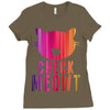 CHECK MEOWT CAT Ladies Fitted T-Shirt