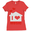 new i love house Ladies Fitted T-Shirt