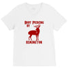 deer hunter body piercing by remington black tee shotgun rifle hunting V-Neck Tee