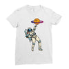 astronaut basketball planet Ladies Fitted T-Shirt