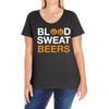 blood sweat Ladies Curvy T-Shirt